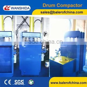 CE Certification Hydraulic Scrap 210 Liter Oil Drum Compactor thumbnail-2