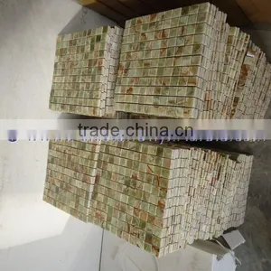 NATURAL STONE BEST PRICE LIGHT GREEN ONYX MOSAIC TILES COLLECTIONS thumbnail-5