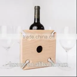 Handcrafted Wine Rack Square Wine Holder Wooden Wine Glass & Bottle Holder Solid Wood Hanging Holder for 4 Stemmed Wine Glasswar thumbnail-2