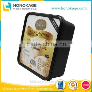 1.5L IML Vanilla Ice Cream Container With Lid, Customized Ice Cream Containers for Sale,ice Cream Cone Container thumbnail-1
