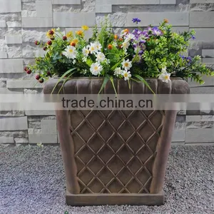 Polyresin Square Basket Container Garden thumbnail-1