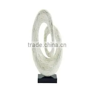 High Quality Best Selling Modern 30" White Mother of Pearl Abstract Sculpture From Vietnam thumbnail-1