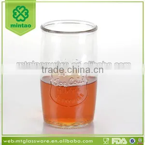 Machine Made Embossed Clear Glass Mason Cups thumbnail-1