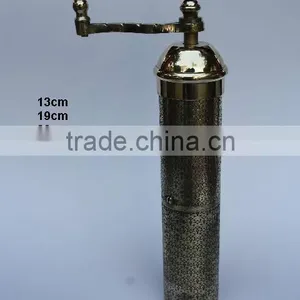 Coffee Hand Grinder Made in Cast Brass and Polished Finish thumbnail-1
