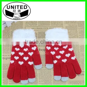 Ladies Cotton Smartphone Gloves for Winter thumbnail-1