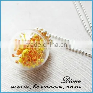 Vintage Style Jewelry Antiqued Bronze Flower Cap Bail Wish Vial Drop Glass Bottle Pendant Vial thumbnail-5