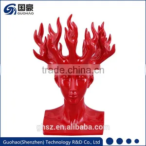 Custom Resin Red Man and Buddha Sculpture Statue thumbnail-3