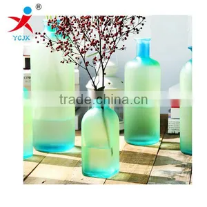 Rainbow Manual Frosted Glass Vase Color Hydroponic Bottle Desktop Decoration Furnishing Articles Europe Type Style thumbnail-1