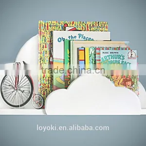 Cloud Shape Wall Shelf Bookshelf for Kids Room Lovely Mdf Wooden Floating Wall Shelf thumbnail-1