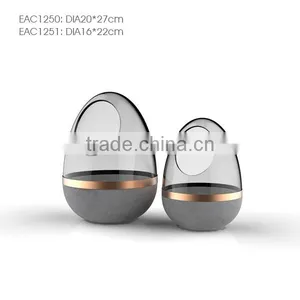 Hot Concrete Plant Pot With Glass Cover thumbnail-2