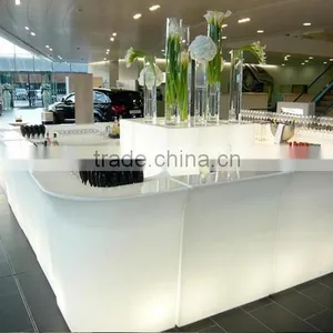 Rechargeable Plastic LED Luminated Night Club Furniture Interactive Counter thumbnail-1
