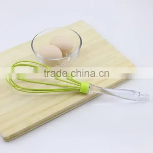 Soft Acrylic Handle Light Green Silicone Egg Whisk thumbnail-1
