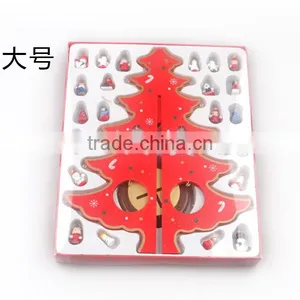 2016 New Product Cheap Mini Wooden Christmas Trees Table Decorations With Ornaments Gift SL thumbnail-3