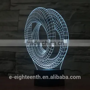 2016 New Factory Price Cutomized Image Magic Visual Illusion Light Touch Panel 3D Led Night Lights for Indoor Decoration thumbnail-2
