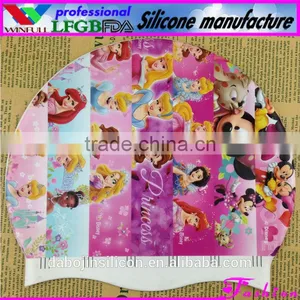 Beautiful Colorful Printing Flower Swim Caps for Women thumbnail-1