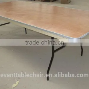 Used Plywood Banquet Rect Custom-made Trestle Folding Table thumbnail-3