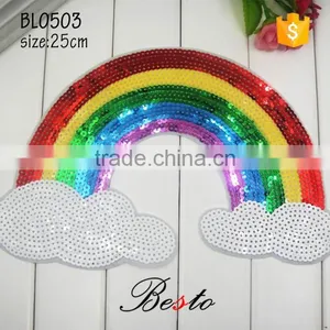 Australia Sew-on Custom Size Rainbow Sequin Badge for Clothing thumbnail-1