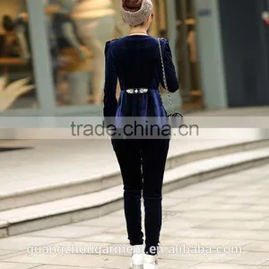 Fashion Women's Lace Ladies Velour Tracksuit thumbnail-3