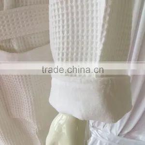 White Bathrobe Thick Winter Waffle Robe Plus Size Sleepwear thumbnail-6