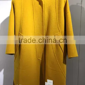 Ladies Handle Camel 100% Wool Coat for Sring and Fall thumbnail-6