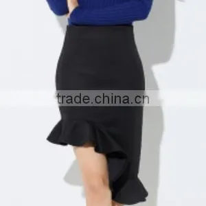 Backing Knitting Fishtail Skirt Occupation Dress Fashion Lady Bag Hip Skirt no Asymmetry thumbnail-1