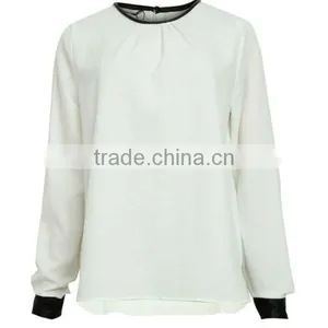 Hottest Designed High Quality Best Price Office Uniform Designs for Women Blouses thumbnail-2