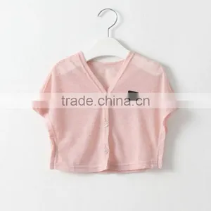 Kids T-shirt Wholesale V-neck Short Sleeve Summer Sunscreen Tops thumbnail-2