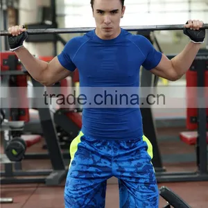 Custom Gym Fitness Workout T Shirt For Men Summer Style Seamless T Shirt thumbnail-1