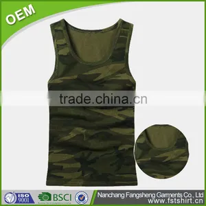China Manufacturer Custom Men Cotton Polyester Blend Tank Top Gym thumbnail-1