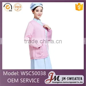 2016 Formal Knitted Nurse Cardigan Work Wear Black Winter Hospital Uniform thumbnail-3
