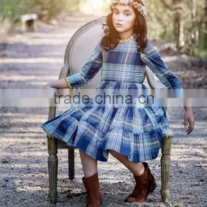 Simple Lovely 2017 Baby Girl Party Dress Children Frocks Designs Linen Dress Baby Girl Clothes thumbnail-5
