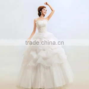 Delicate Off Shoulder Lace Wedding Dress Trail Ball Gown 2017 Wedding Dress thumbnail-2