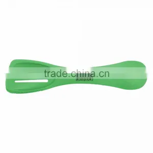 USA Made 4-in-1 Kitchen Spatula - Features a Spoon, Slotted Spoon, Turner and Serrated Edge and Comes With Your Logo. thumbnail-3