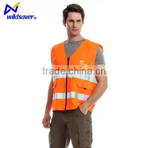 Cheap Fluorescent Orange Reflective Safety Vest for Sanitation Workers thumbnail-1