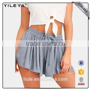 Elegant Blue Loose Style Soft Women Shorts With String thumbnail-1