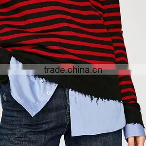 2017 Men Creative Youthful Pullover Stripe Woollen Sweaters for Custom Wholesale thumbnail-6