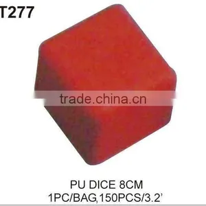 8cm Red PU Foam Custom Blank Dice thumbnail-1