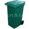 Green Sturdy Plastic Recycle Bin Withwheely, Flat Lid-N for Shopping Mall thumbnail-1
