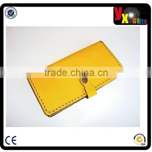 Personalized Wallet / Leather Travel Wallet / Passport Holder - The Stella Slim Travel Wallet Clutch in Lemon Yellow thumbnail-1