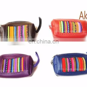 Beautiful Aguayo Coin Purses of Peruvian Blanket and Synthetic Leather thumbnail-3
