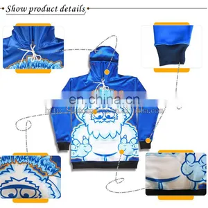 High Quality Factory Price Customized 100% Polyester Fleece Sublimation Hoodies thumbnail-5