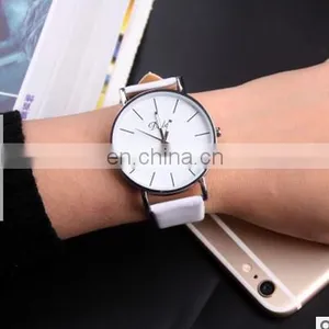 Big Dial Transparent Hollow Skeleton Simple Wristwatch Women Watches Fashion Casual Leather Couple Table Dress Watch thumbnail-1