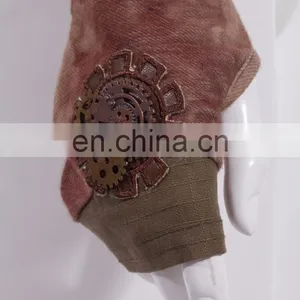 Steampunk Washout Long Brown Gloves thumbnail-3