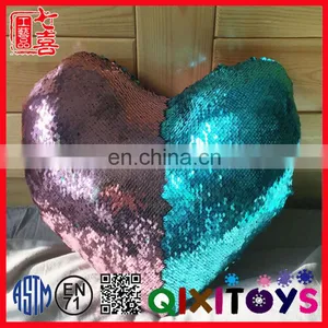 Two Color Changing Sequin Throw Pillow Mermaid Reversible Sequin Cushion thumbnail-1
