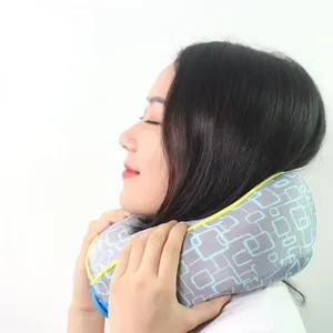 Hot Selling on Amazon Memory Foam Travel Neck Pillow Gold Supplier thumbnail-2