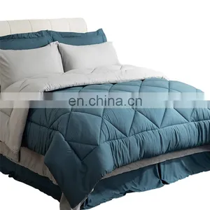 2020 China Soft 6PCS 8PCS Solid Microfiber King Bedding Comforter Set thumbnail-5
