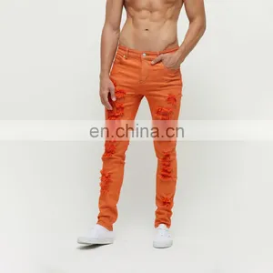 DiZNEW Wholesale Tie Dye Jeans Men Straight Loose Jeans Bleached Denim Jeans for Men thumbnail-5
