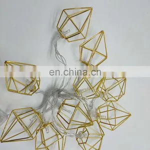 Holiday Lighting Led Metal Diamond String Decoration Christmas Wedding Light thumbnail-5