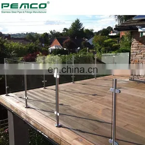 Factory Cheap Round Glass Clamp Stainless Steel Balcony Stainless Steel Glass Railing Systems thumbnail-5