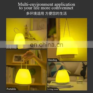 High Quality Lanyard Lantern Hand Lamp Mini Table Lamp Yellow Children Sleeping Modern Led Table Lamp for Camp thumbnail-6